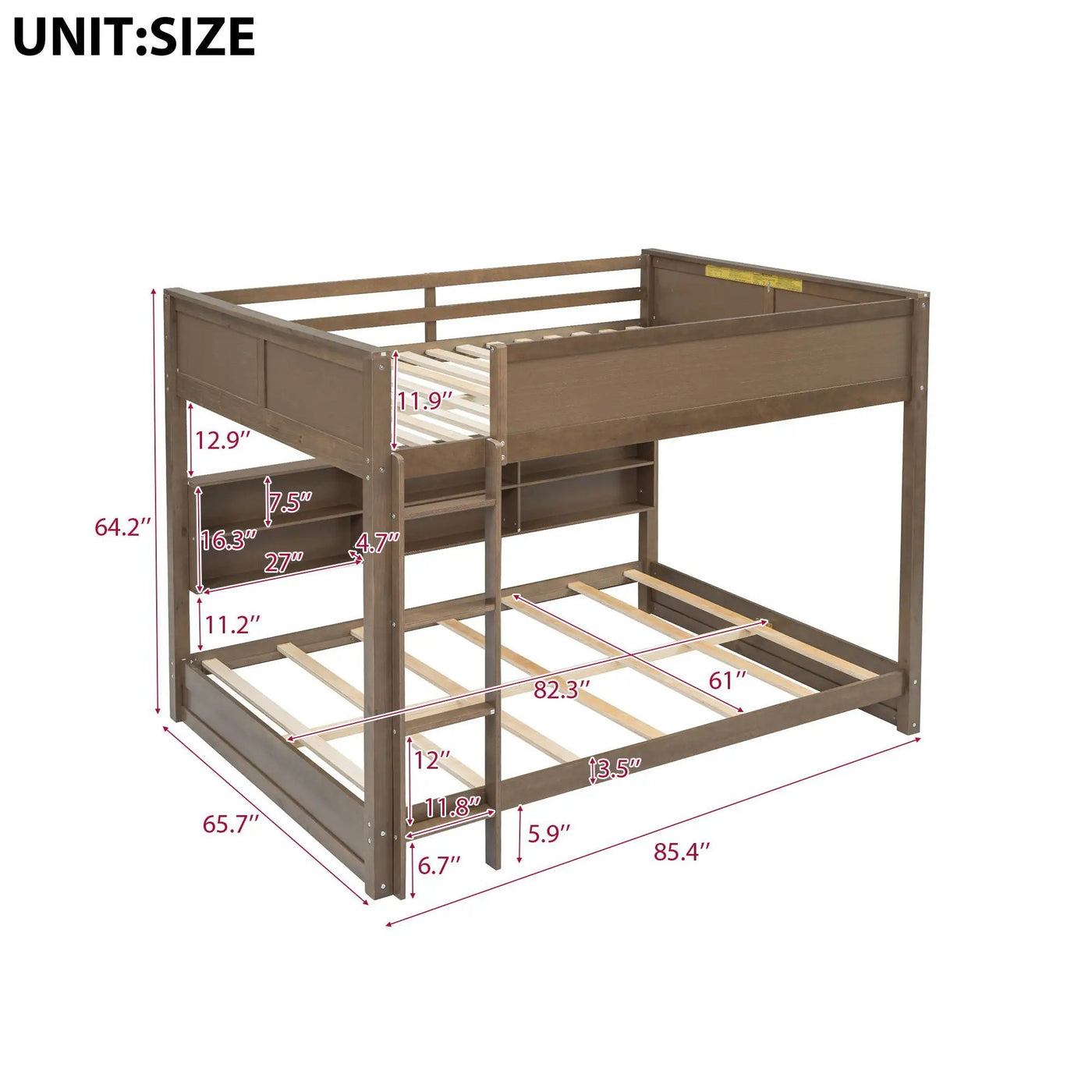 Bunk Bed With Storage Cabinets And USB Ports by Unique Piece Furniture