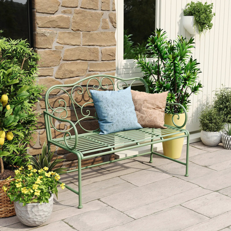 Sunnydaze Outdoor Garden Bench - Green by HouseOfZazla
