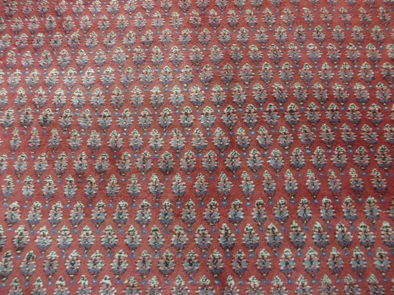7' X 9' Vintage India Oriental Paisley Handmade Wool Rug Red Vegetable Dyes by Jewel Rugs