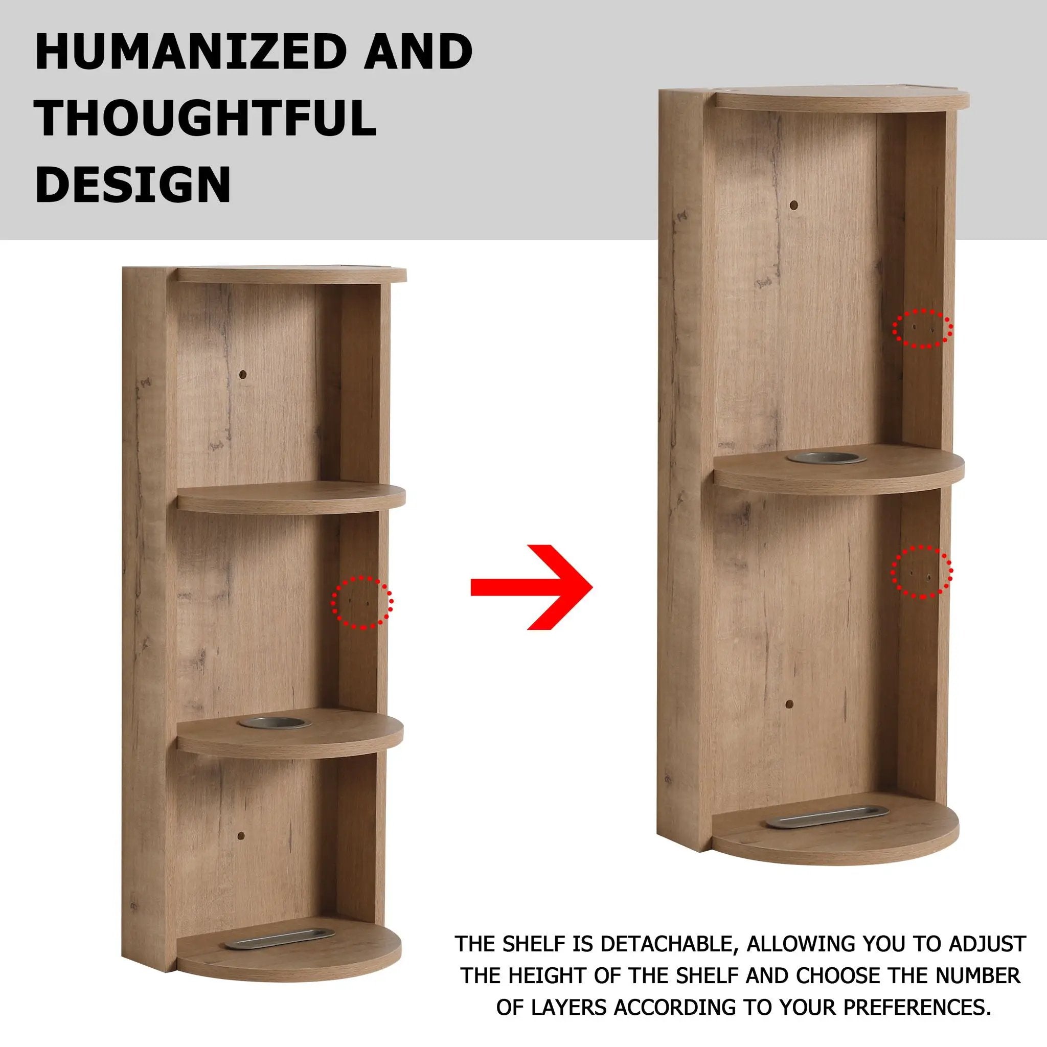 Elegant 48" Freestanding Bathroom Vanity With Double Resin Sink And Storage Rack Soft Close Doors - Imitative Oak by HouseOfZazla