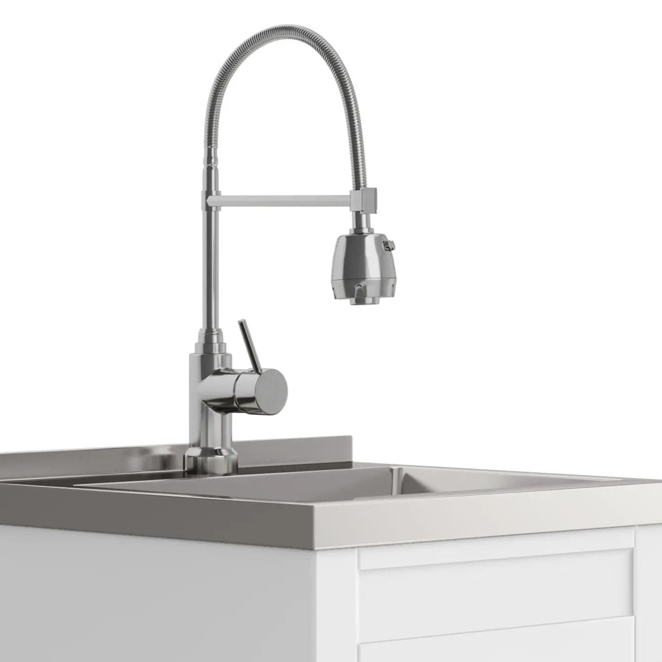 Hennessy - Deluxe Laundry Cabinet With Faucet And Stainless Steel Sink by HouseOfZazla
