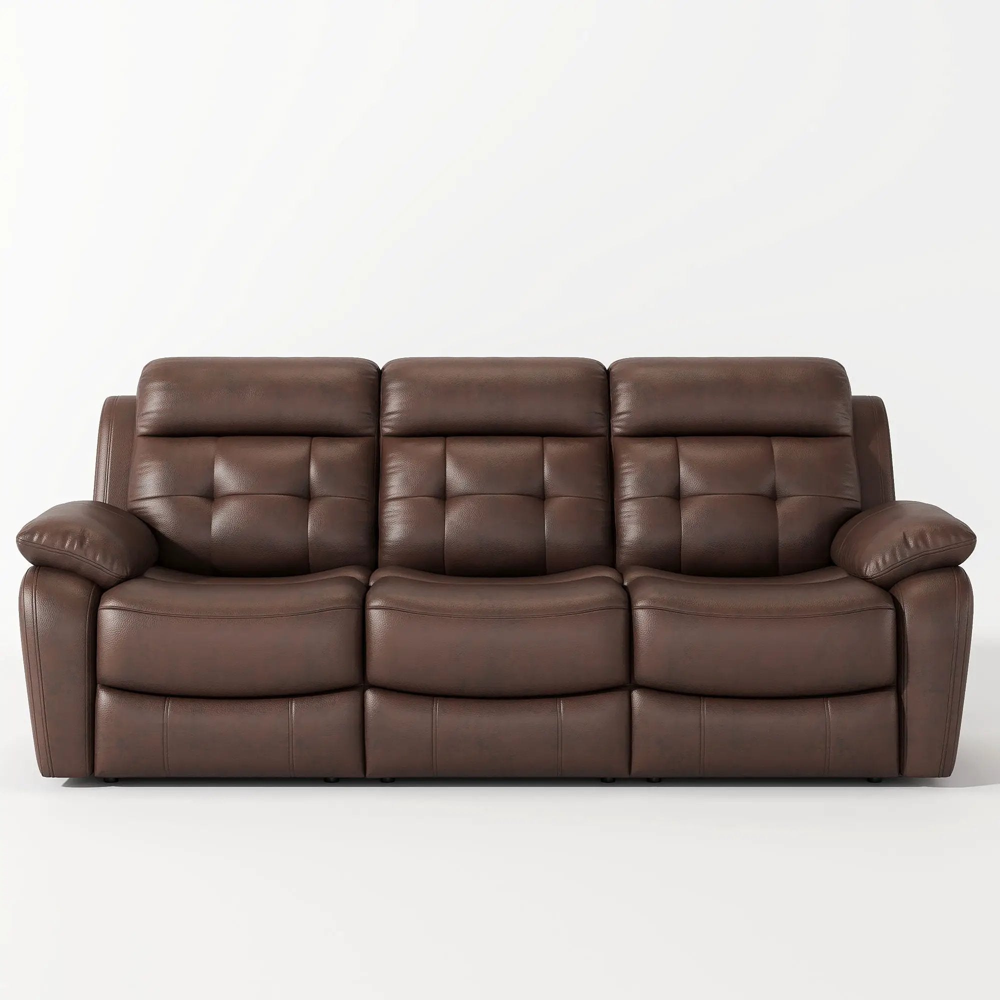 Genuine Non Power Reclining Sofa With Drop Down Table, Stainless Steel Cupholders And Magazine Bag by HouseOfZazla