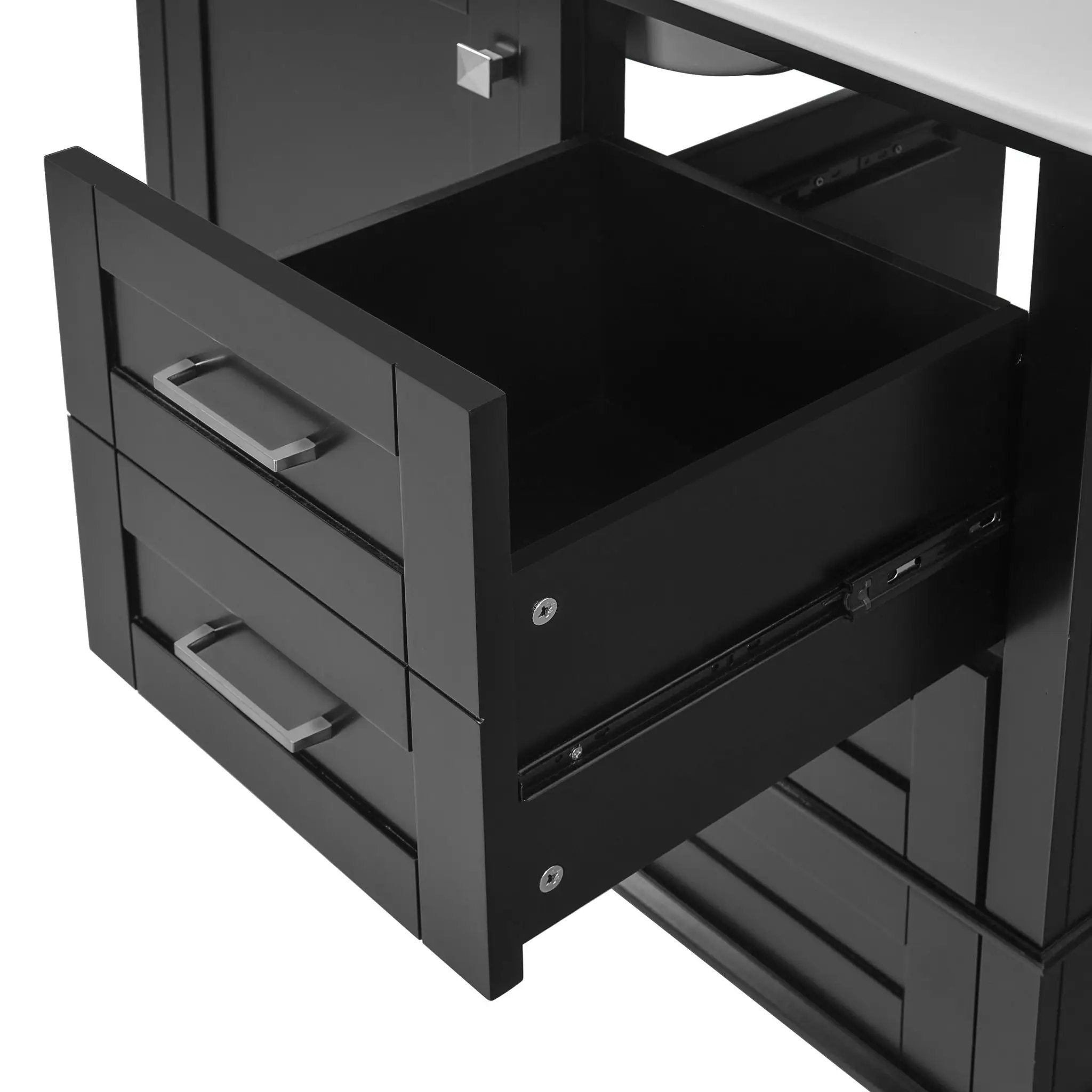 Bathroom Vanity, Modern Bathroom Cabinet With Sink Combo Set, Bathroom Storage Cabinet With A Soft Closing Door And 3 Drawers, Solid Wood Frame by HouseOfZazla