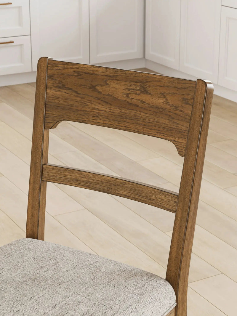 Cabalynn - Upholstered Barstool (Set of 2) - Oatmeal / Light Brown by Unique Piece Furniture