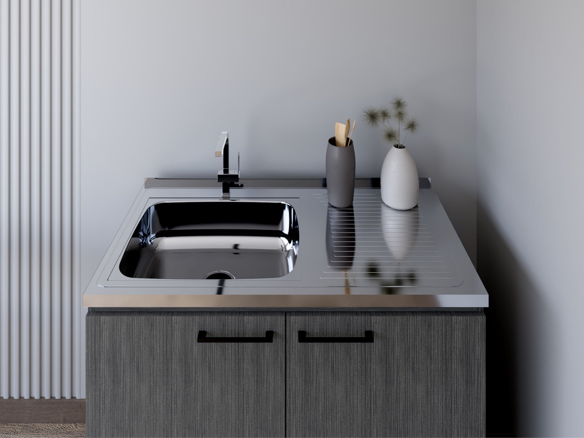 Utility Sink Cabinet Burwood, Kitchen, Smokey by HouseOfZazla
