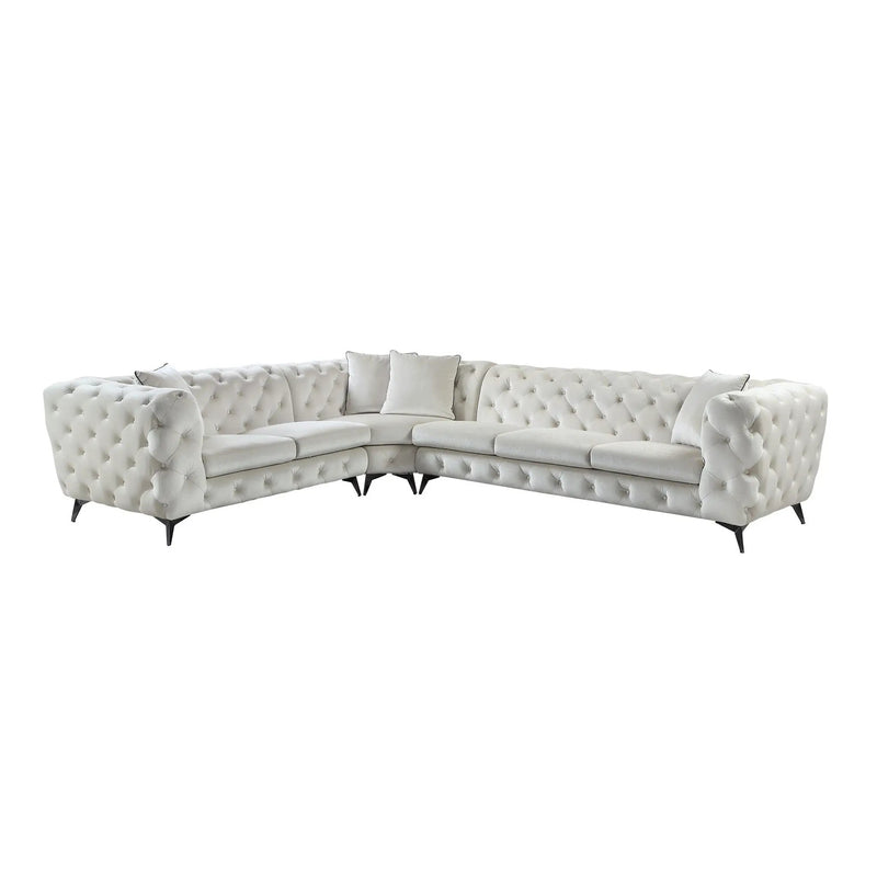 Atronia - Sectional Sofa With 4 Pillows - Beige by Unique Piece Furniture