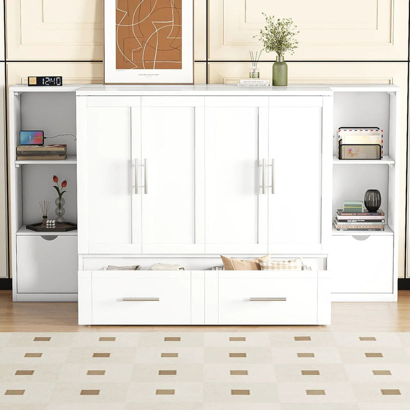 Murphy Bed With Shelves, Drawers And USB Ports by HouseOfZazla
