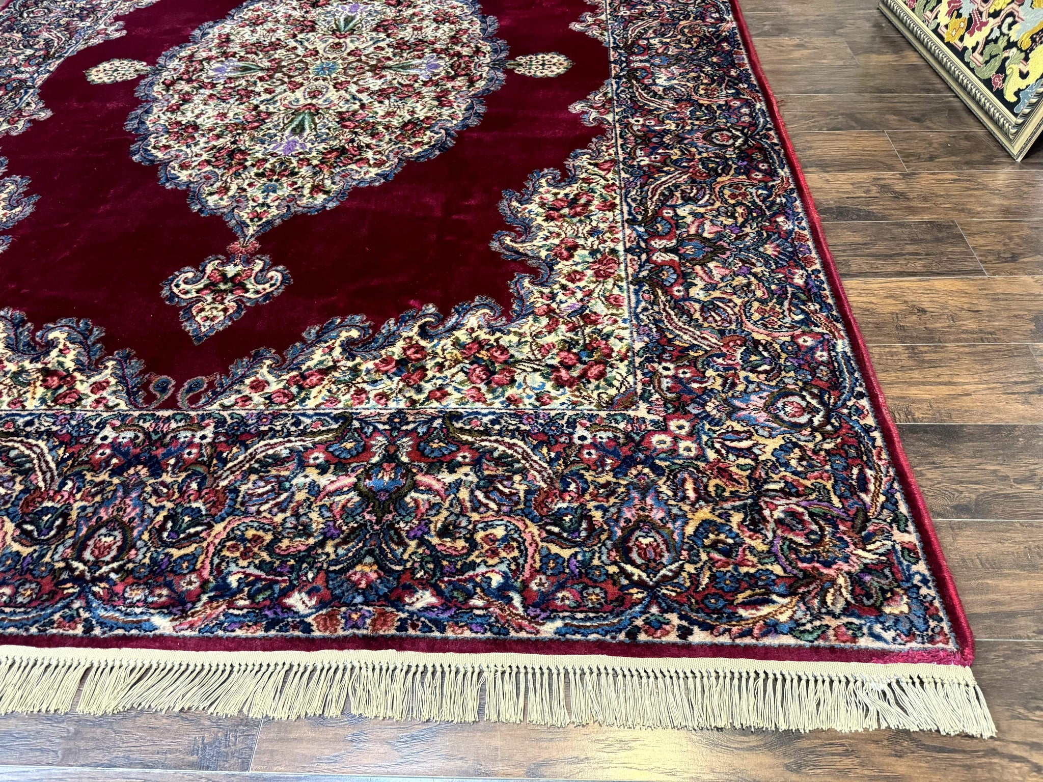 Karastan Rug 8.8 x 12 - Red Floral Kirman - Wool Pile Carpet by Jewel Rugs