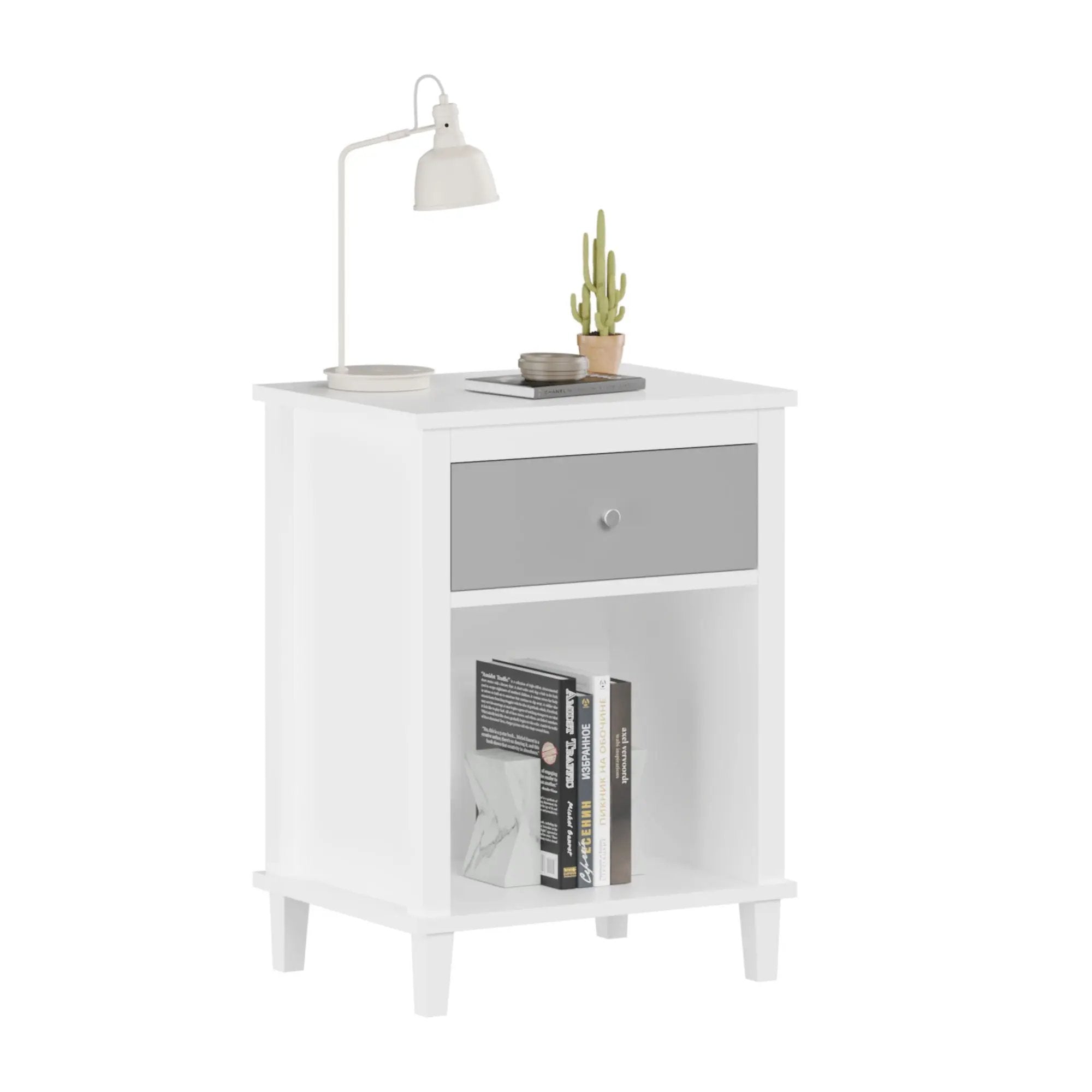 Nightstand With 1 Drawer 1 Shelf by HouseOfZazla