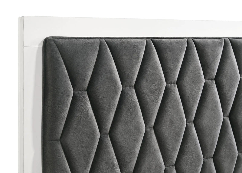 Sonora California King Upholstered Panel Bed White by Unique Piece Furniture