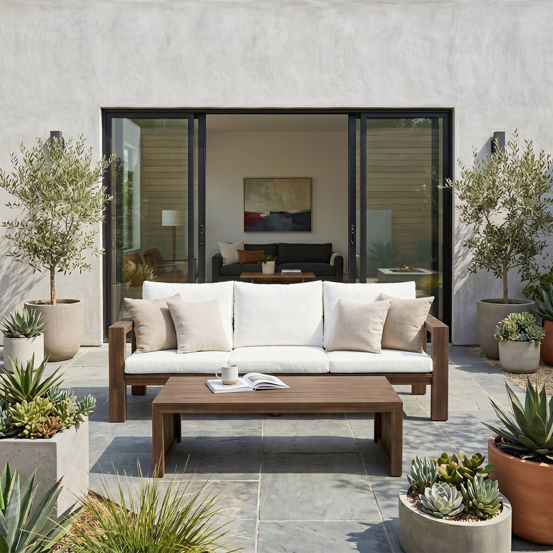 3 Seater Patio Set, Outdoor Sofa & Coffee Table Set by HouseOfZazla