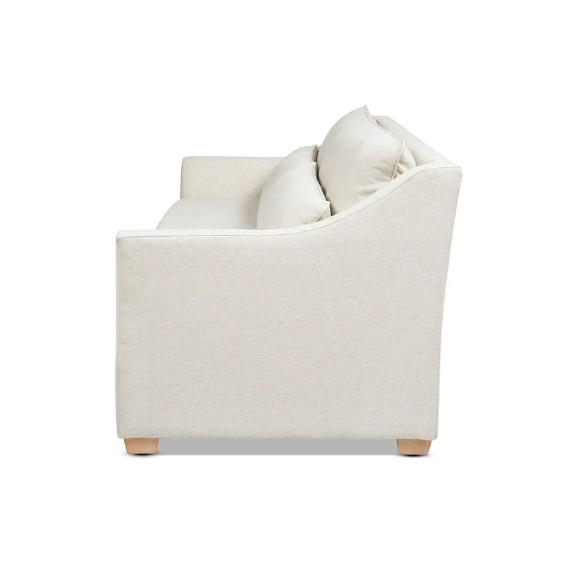 Ada - Flared Arm Contemporary Sofa With Lumbar Pillows - Flax White by Unique Piece Furniture