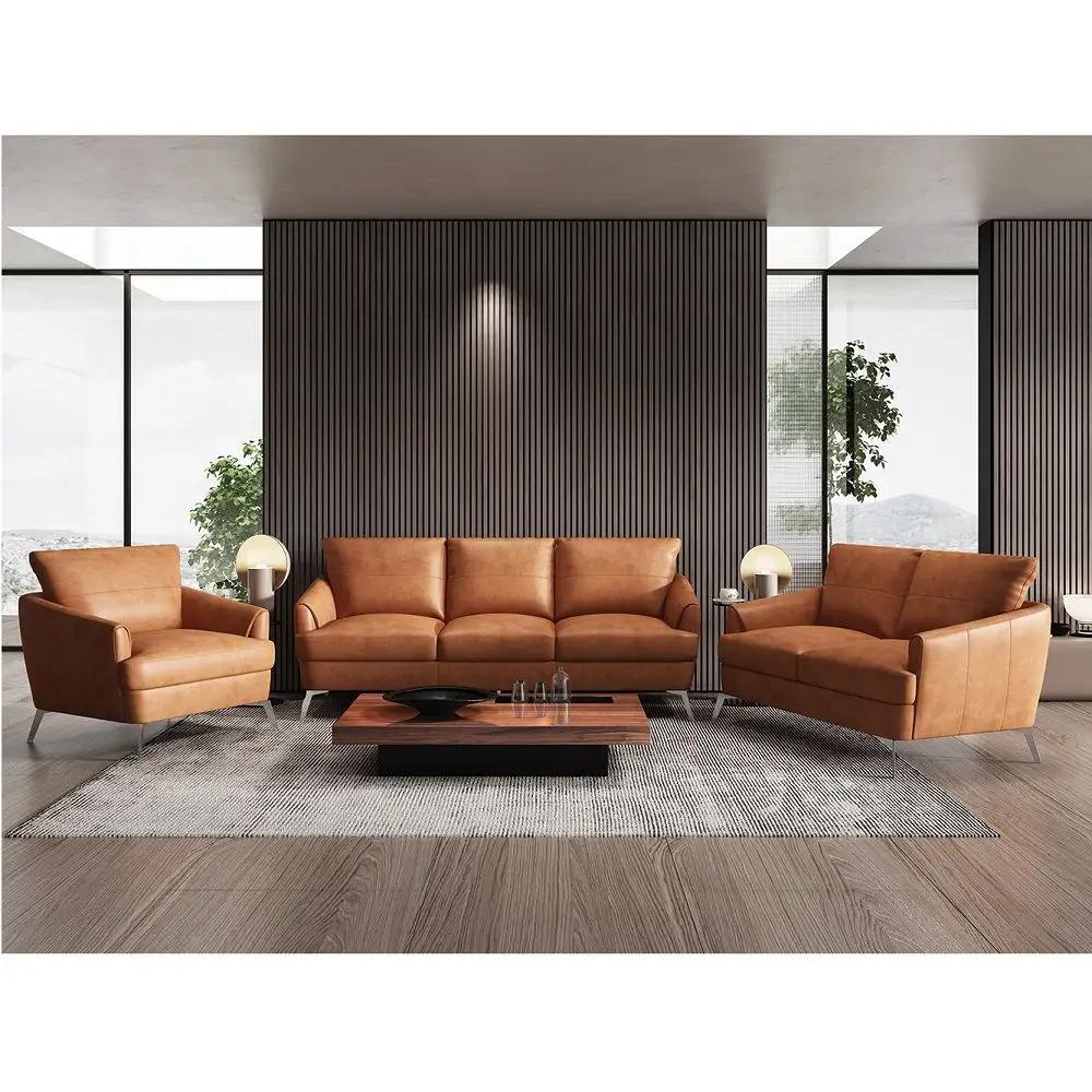 Safi - Sofa - Cappuccino Leather by Unique Piece Furniture