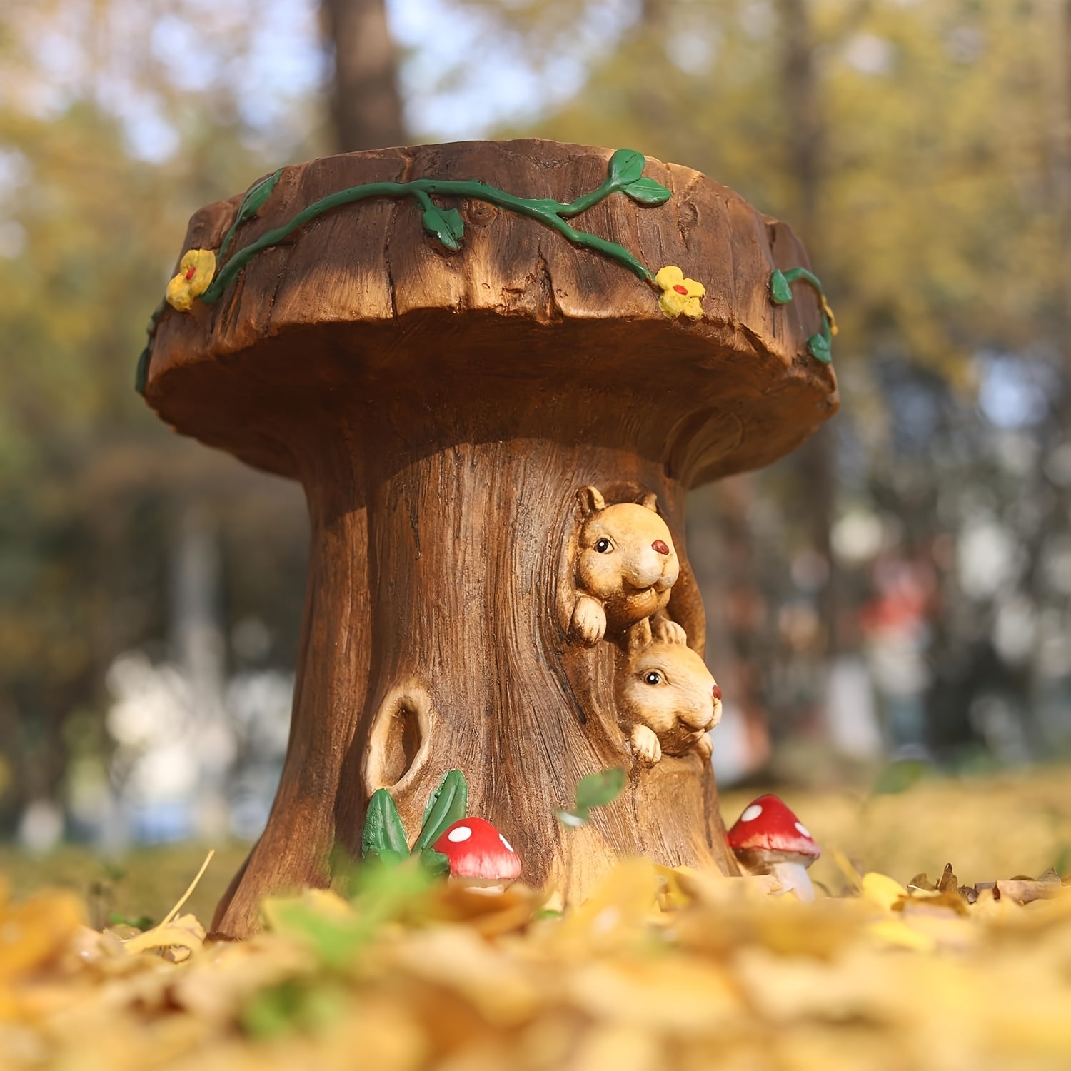 12.6" Resin Squirrel Garden Chair by HouseOfZazla