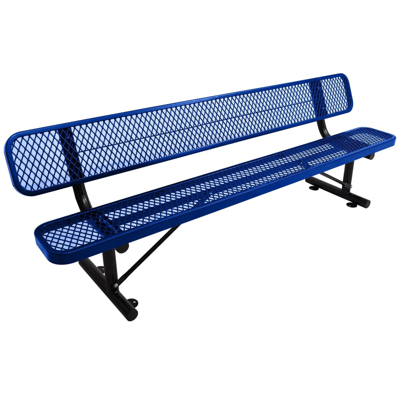 6' Outdoor Steel Bench With Backrest by Unique Piece Furniture