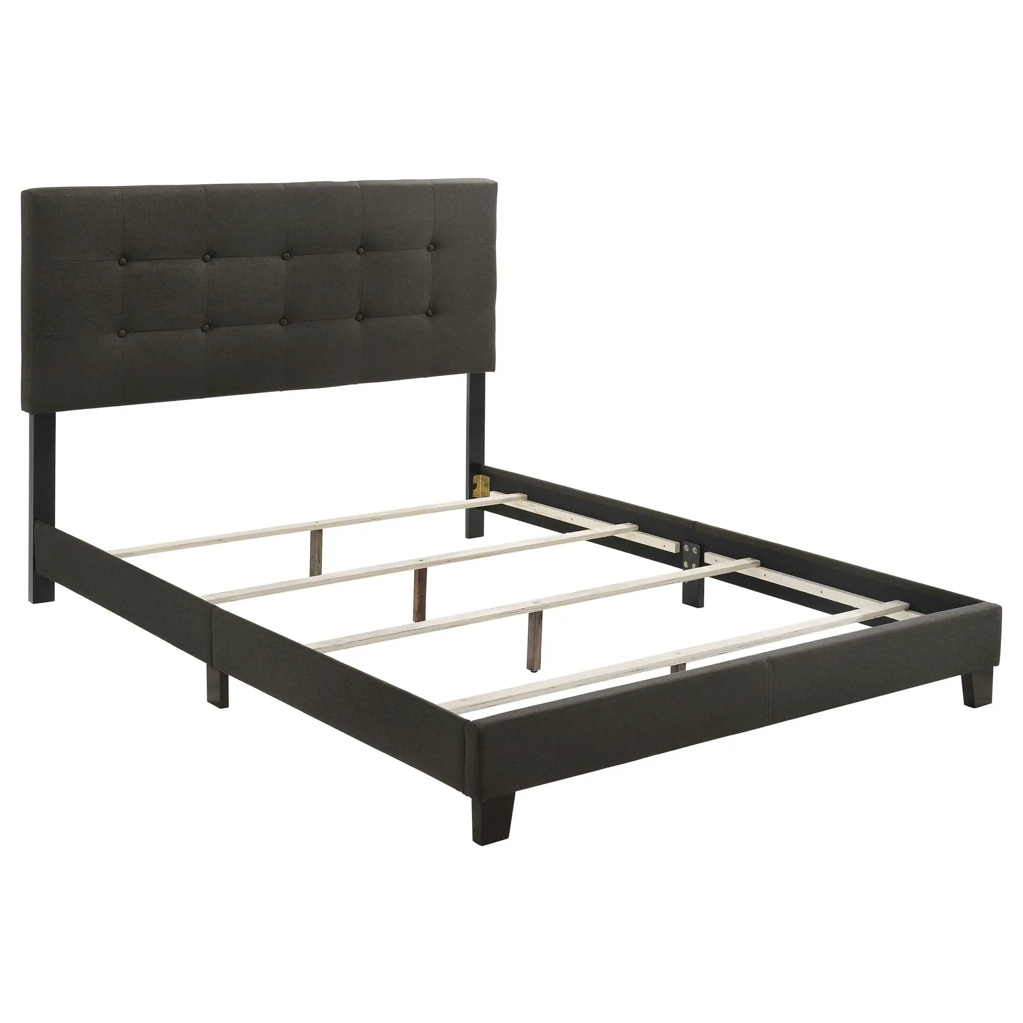 Mapes Upholstered Queen Panel Bed Charcoal by Unique Piece Furniture