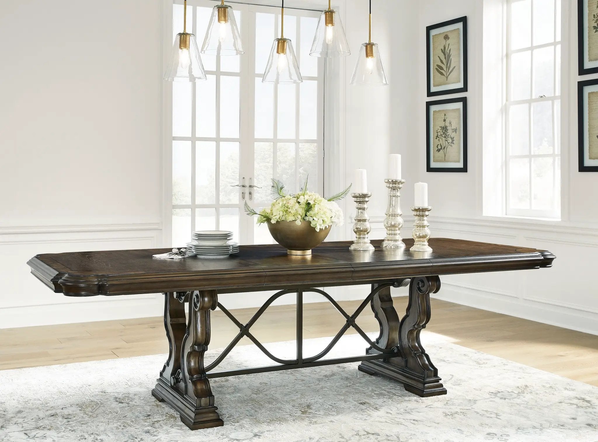 Maylee - Dining Extension Table - Dark Brown by Unique Piece Furniture