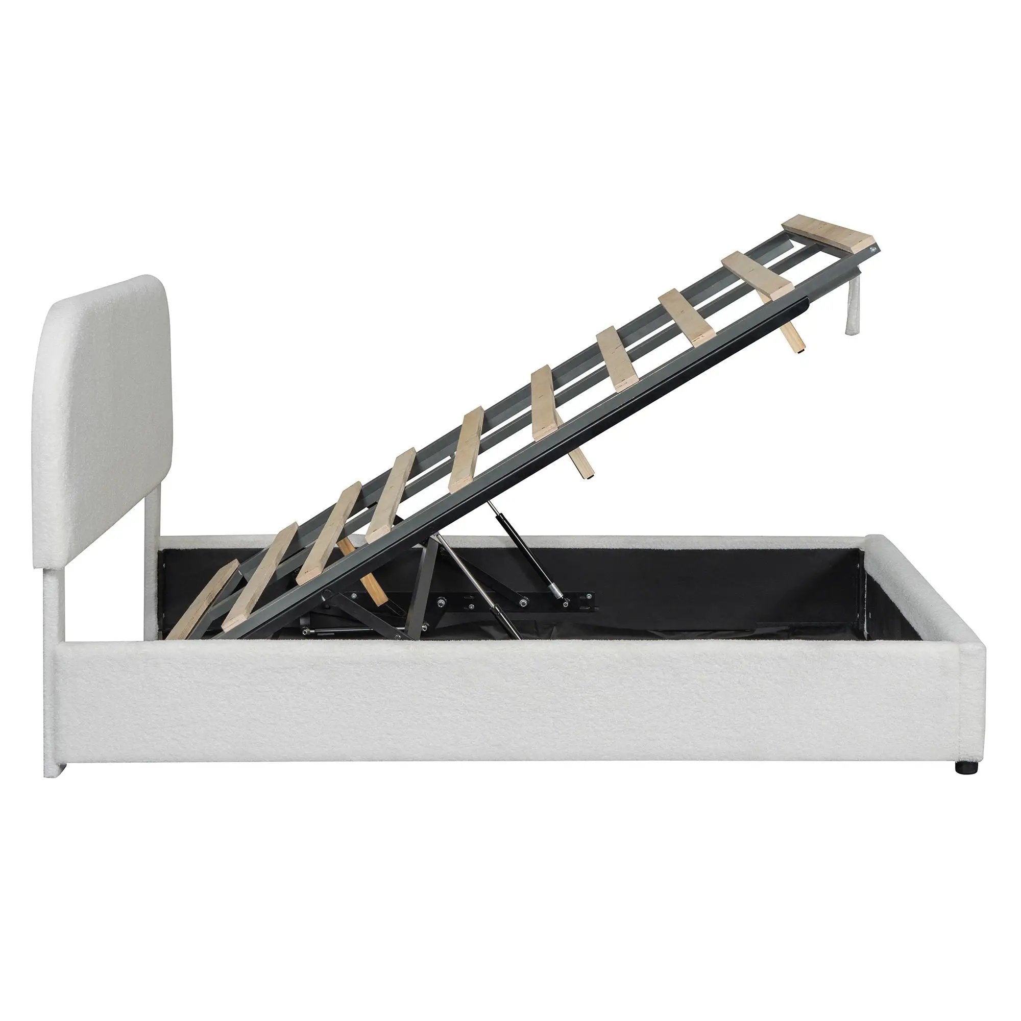 Upholstered Platform Bed With Hydraulic Storage System by HouseOfZazla