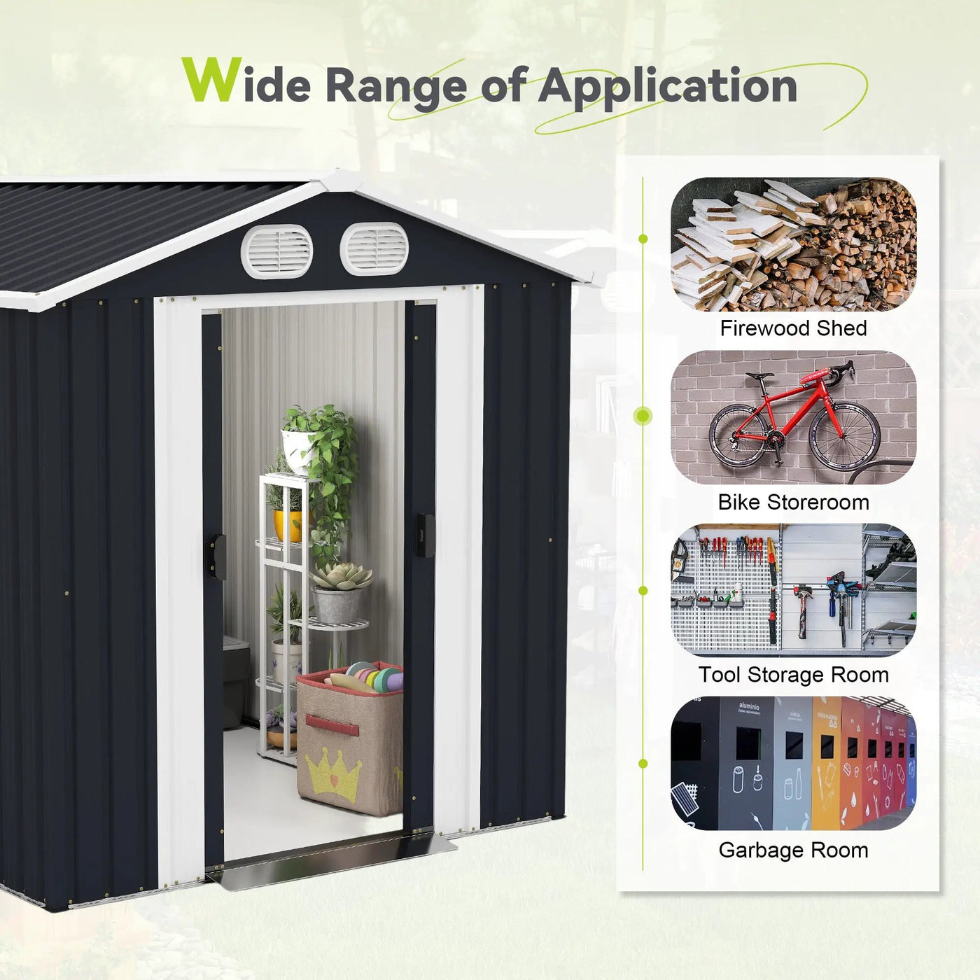Campcraft 8x6 FT Outdoor Metal Storage Shed by HouseOfZazla