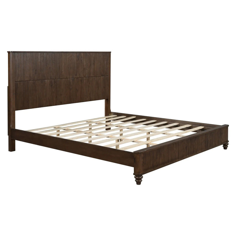 Platform Bed Frame With Tall Headboard by HouseOfZazla