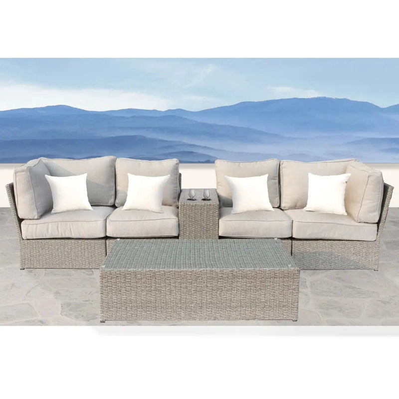 Stylish Modular Wicker Patio Seating Group by Unique Piece Furniture
