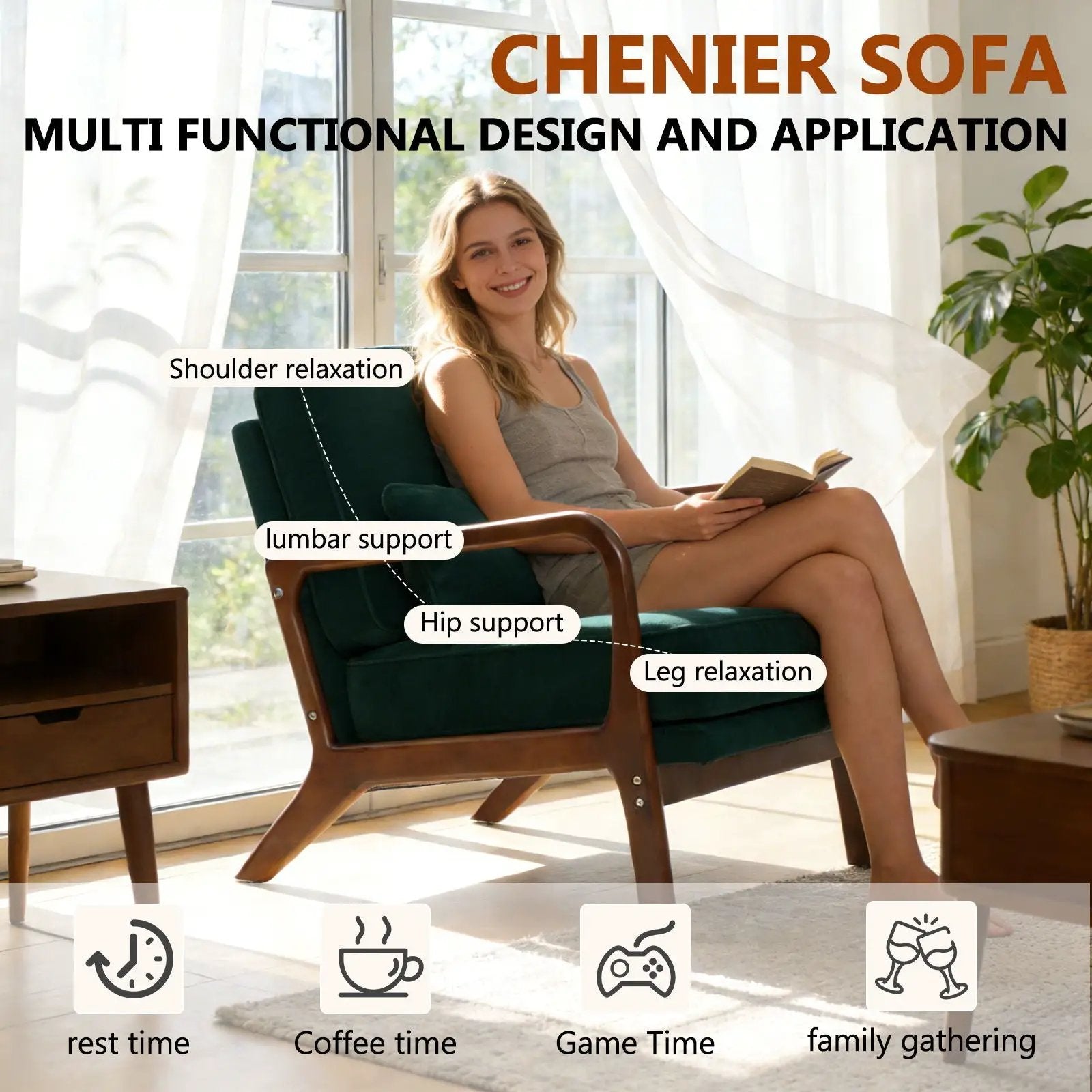 Upholstered Living Room Chair by Unique Piece Furniture
