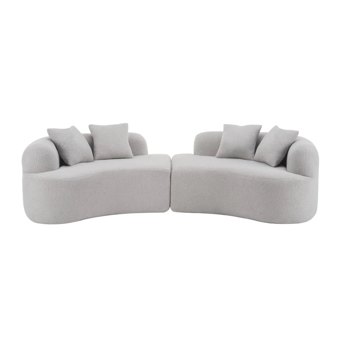 Curved 4 Seater Full Compression Sponge Sofa by HouseOfZazla