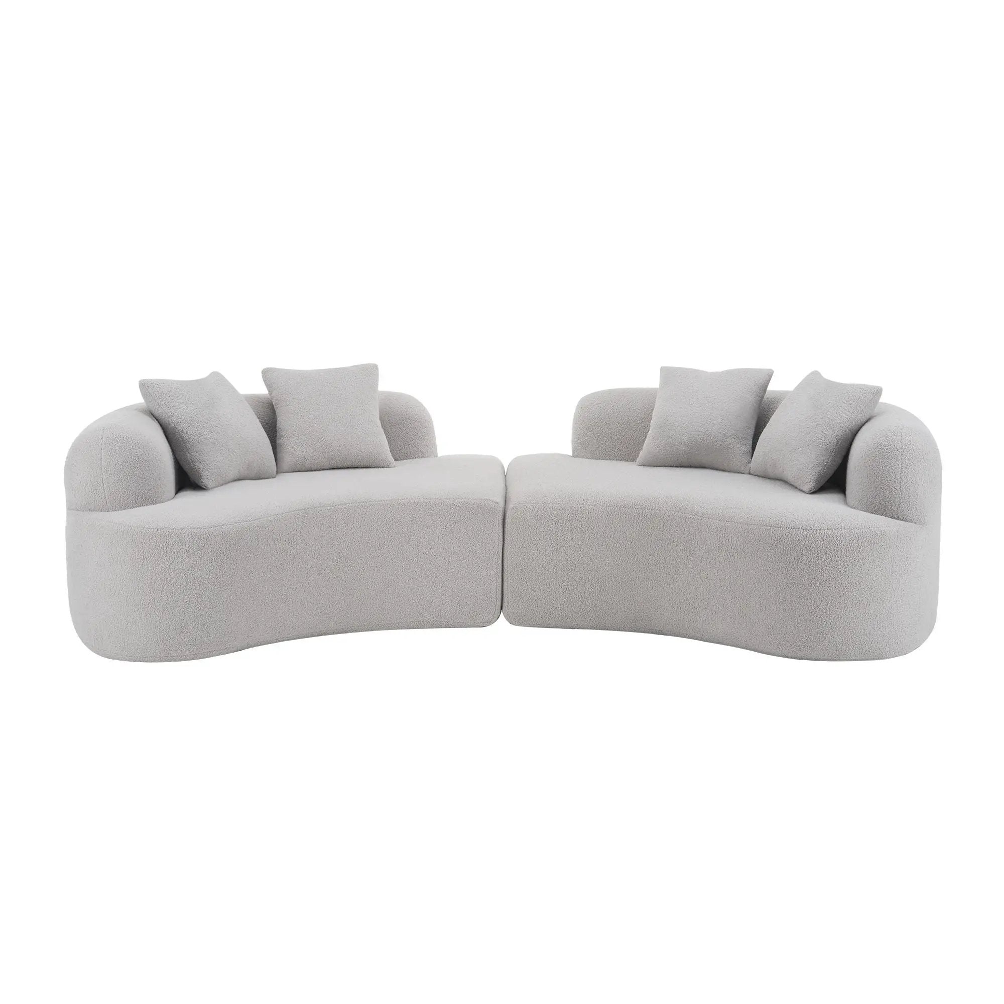 Curved 4 Seater Full Compression Sponge Sofa