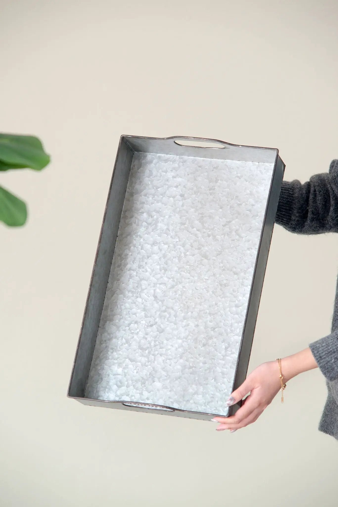 Decorative Galvanized Nesting Trays (Set of 3) - Gray by Unique Piece Furniture