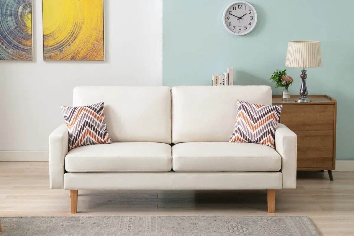 Bahamas - Minimalistic Sofa With 2 Throw Pillows by HouseOfZazla