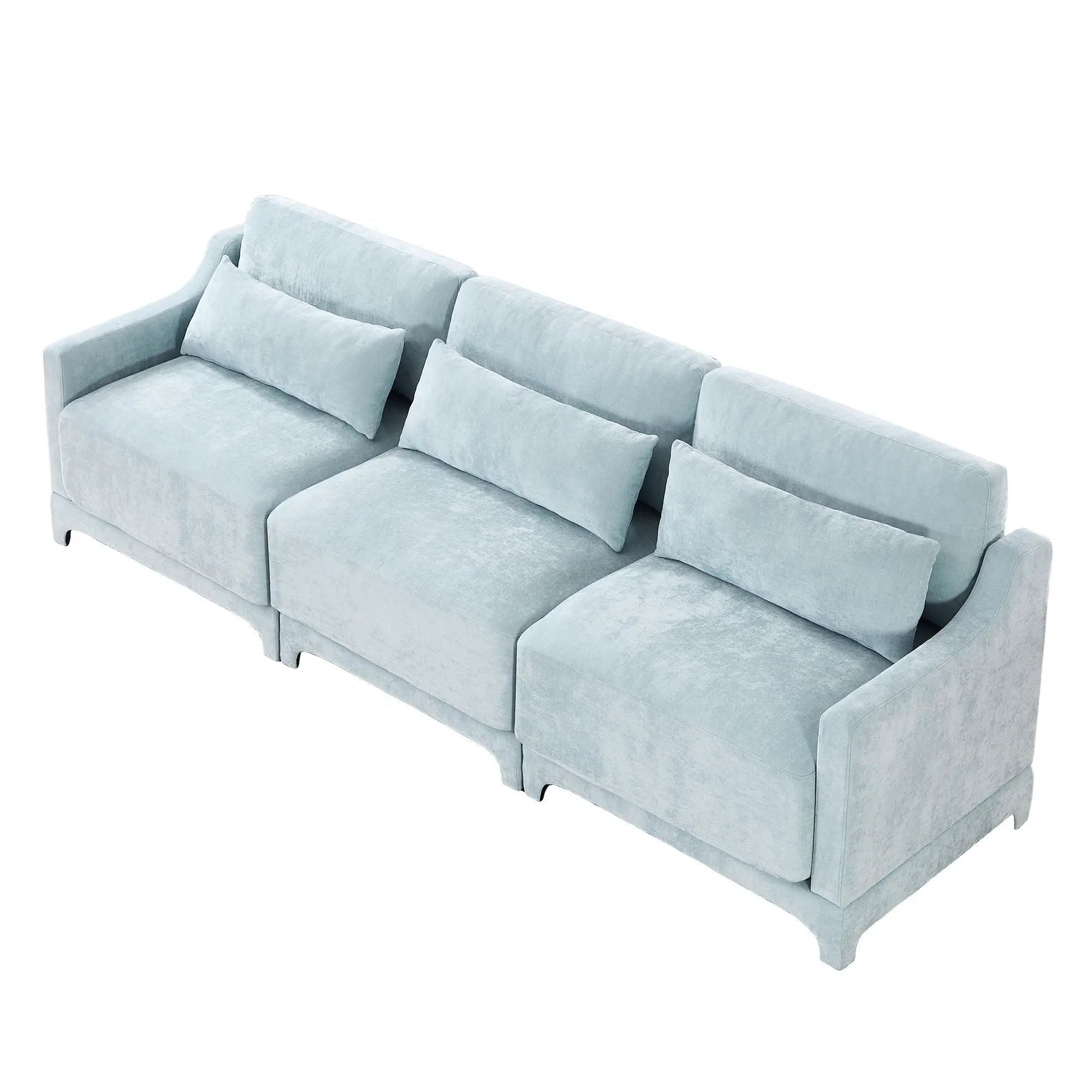 Elegant Sofa With Ergonomic Design And Lumbar Pillows by Unique Piece Furniture