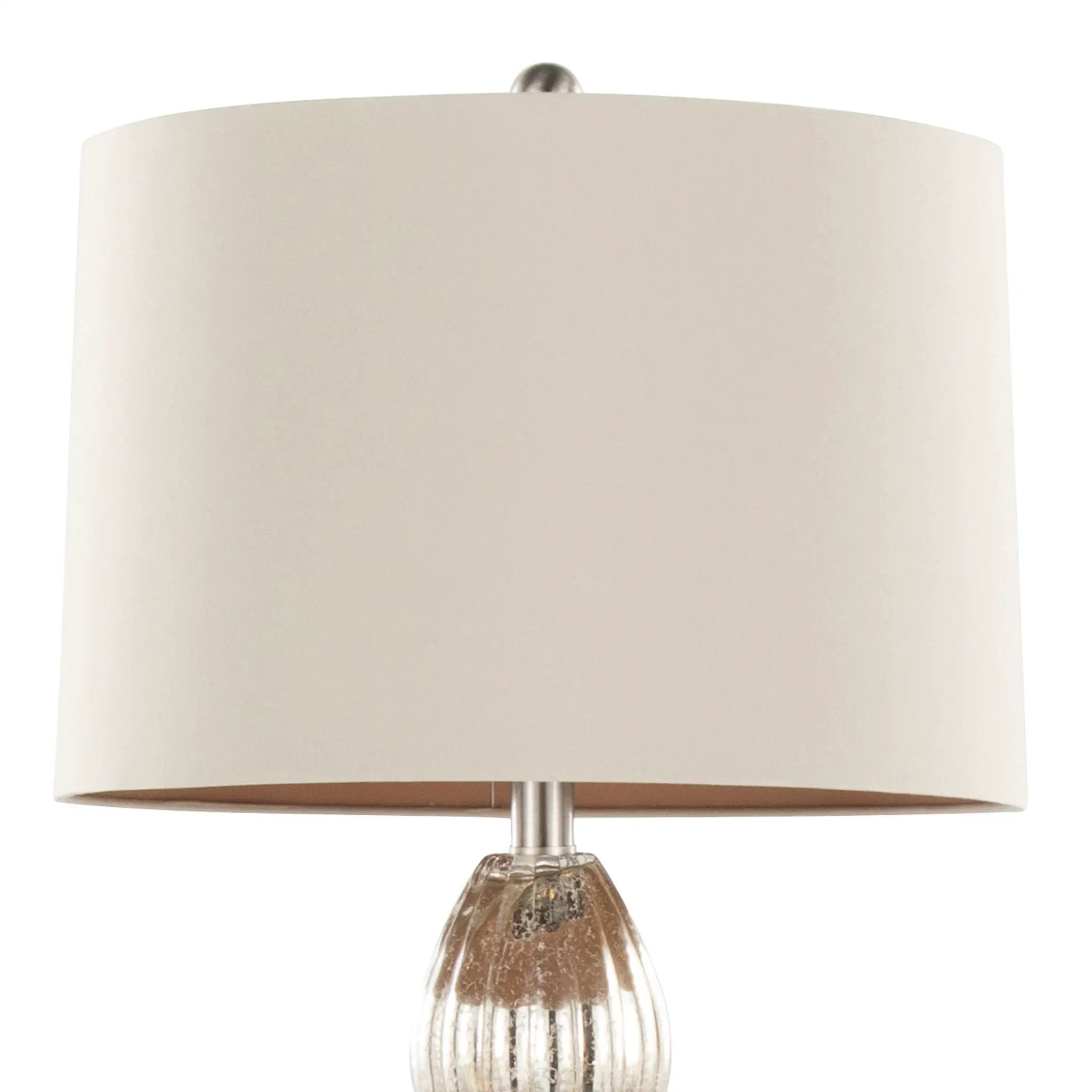 Spade - Contemporary Table Lamp (Set of 2) - Mercury / Nickel / Natural by HouseOfZazla