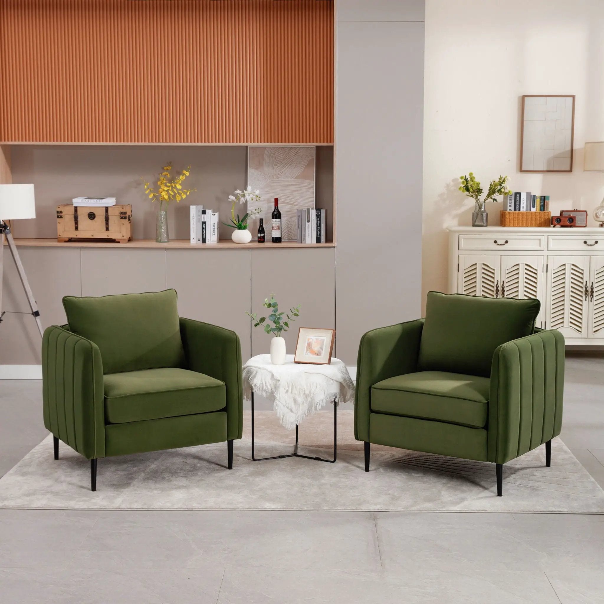 Accent Chair With Pillow For Living Room