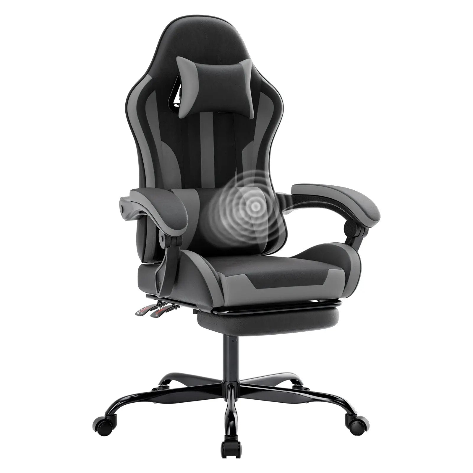 Ergonomic Gaming Chair with Footrest and Lumbar Support by HouseOfZazla