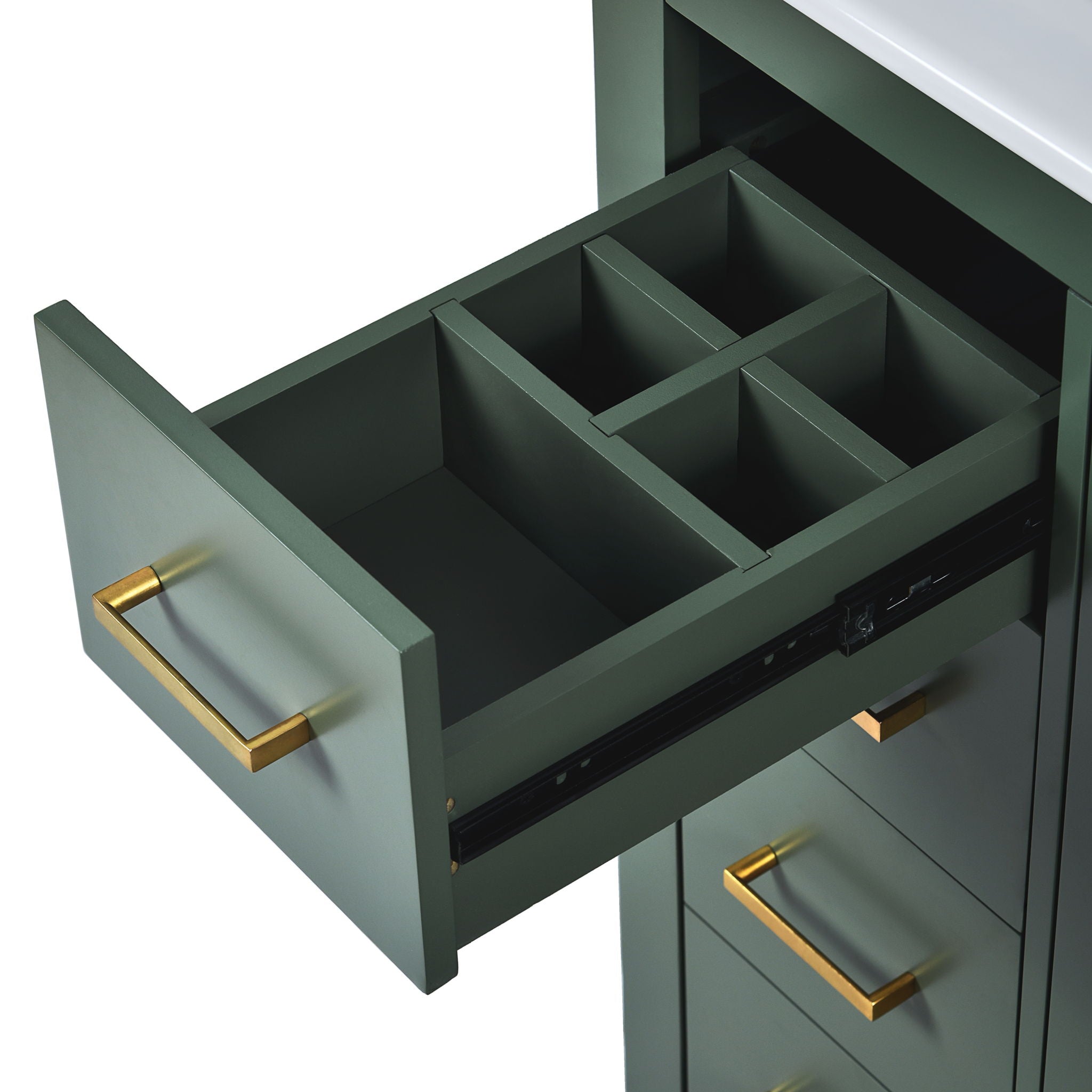 Ceramic Sink Combo, Freestanding Vanity Set With 3 Drawers & Soft Closing Doors by HouseOfZazla