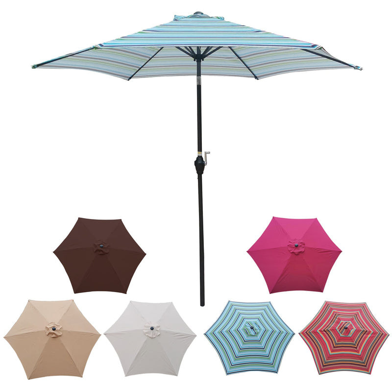 9FT Umbrella Blue Stripes by HouseOfZazla