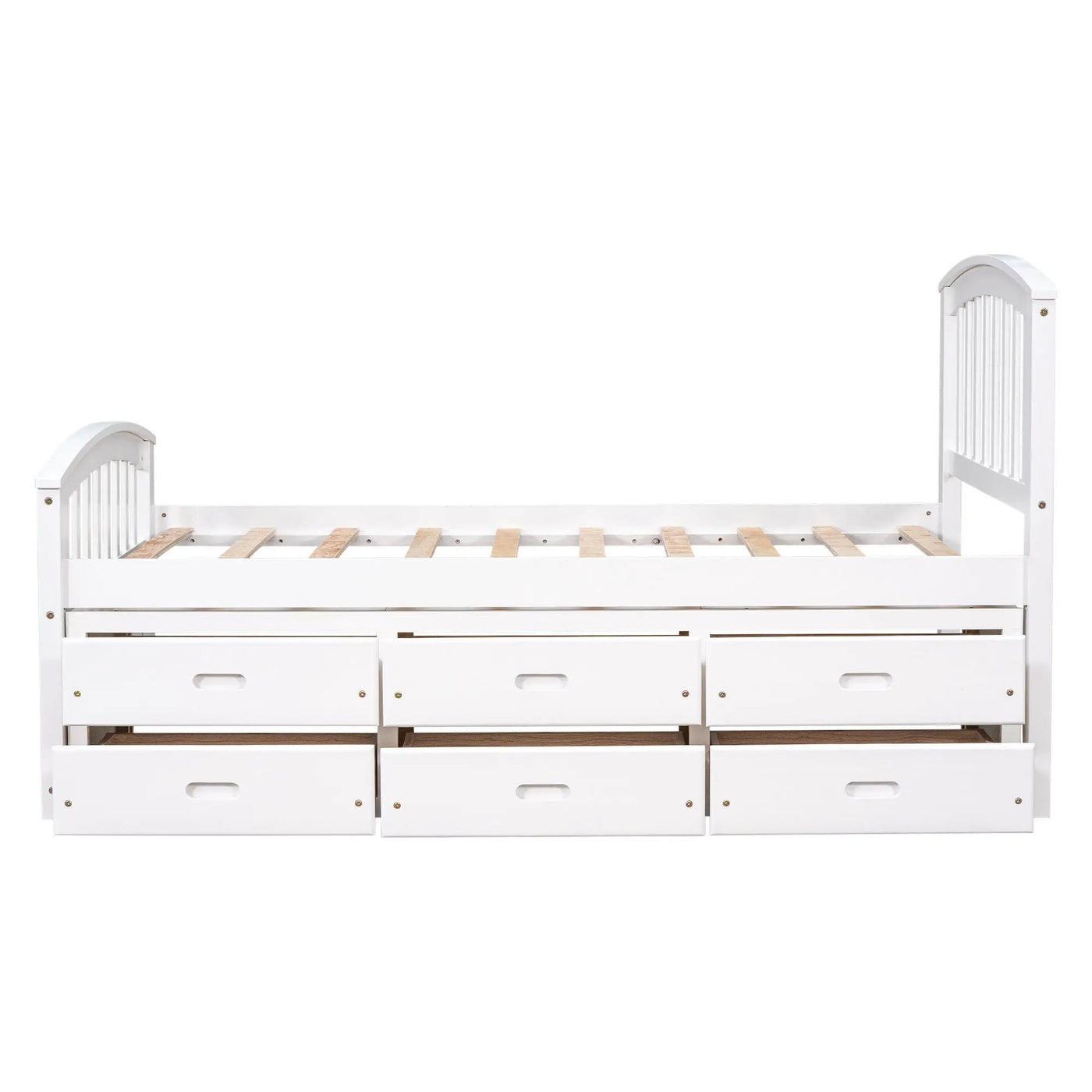 Platform Storage Bed Solid Wood Bed With 6 Drawers by HouseOfZazla