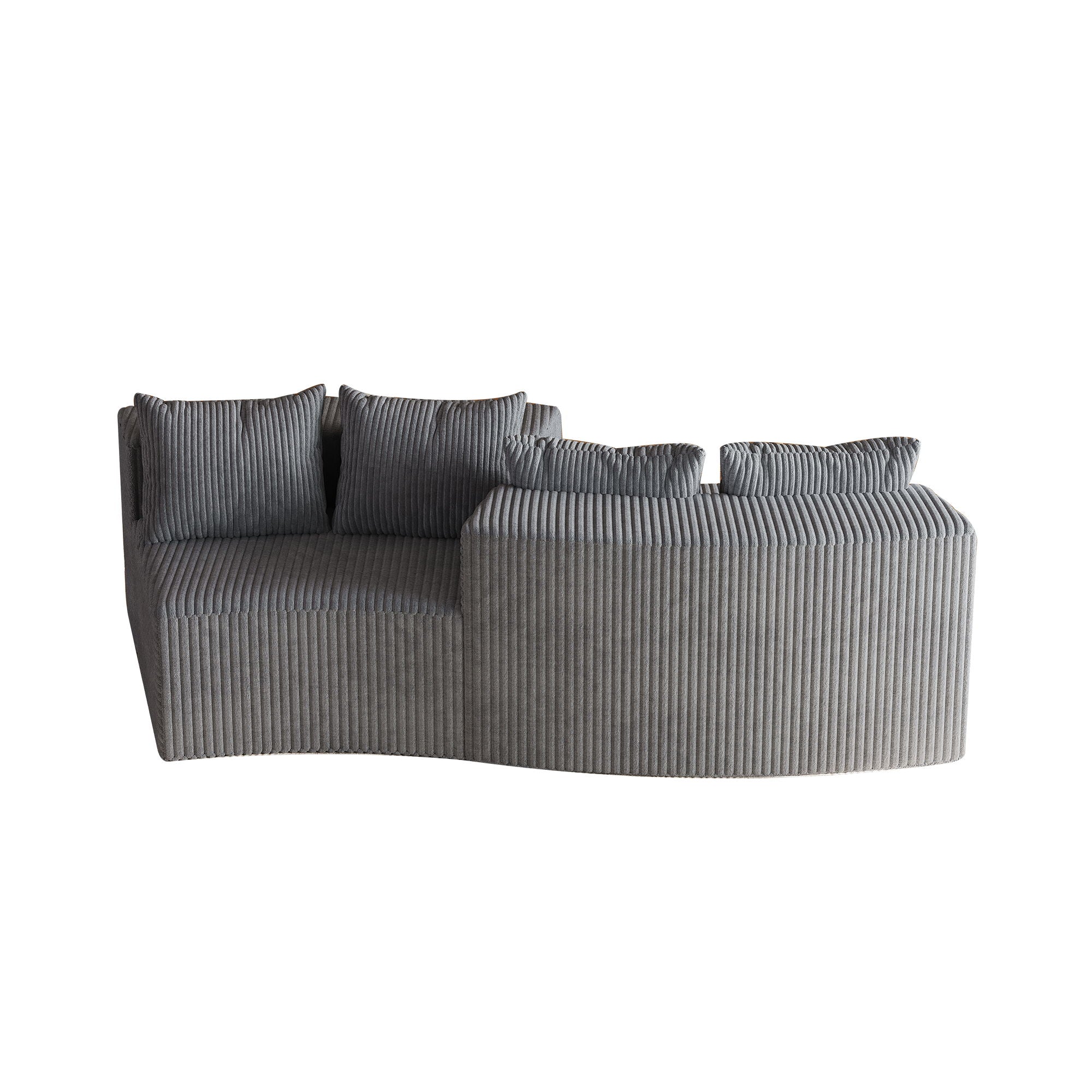 Curved Sectional Sofa With 4 Pillows, Modular Semi Circular Design by HouseOfZazla