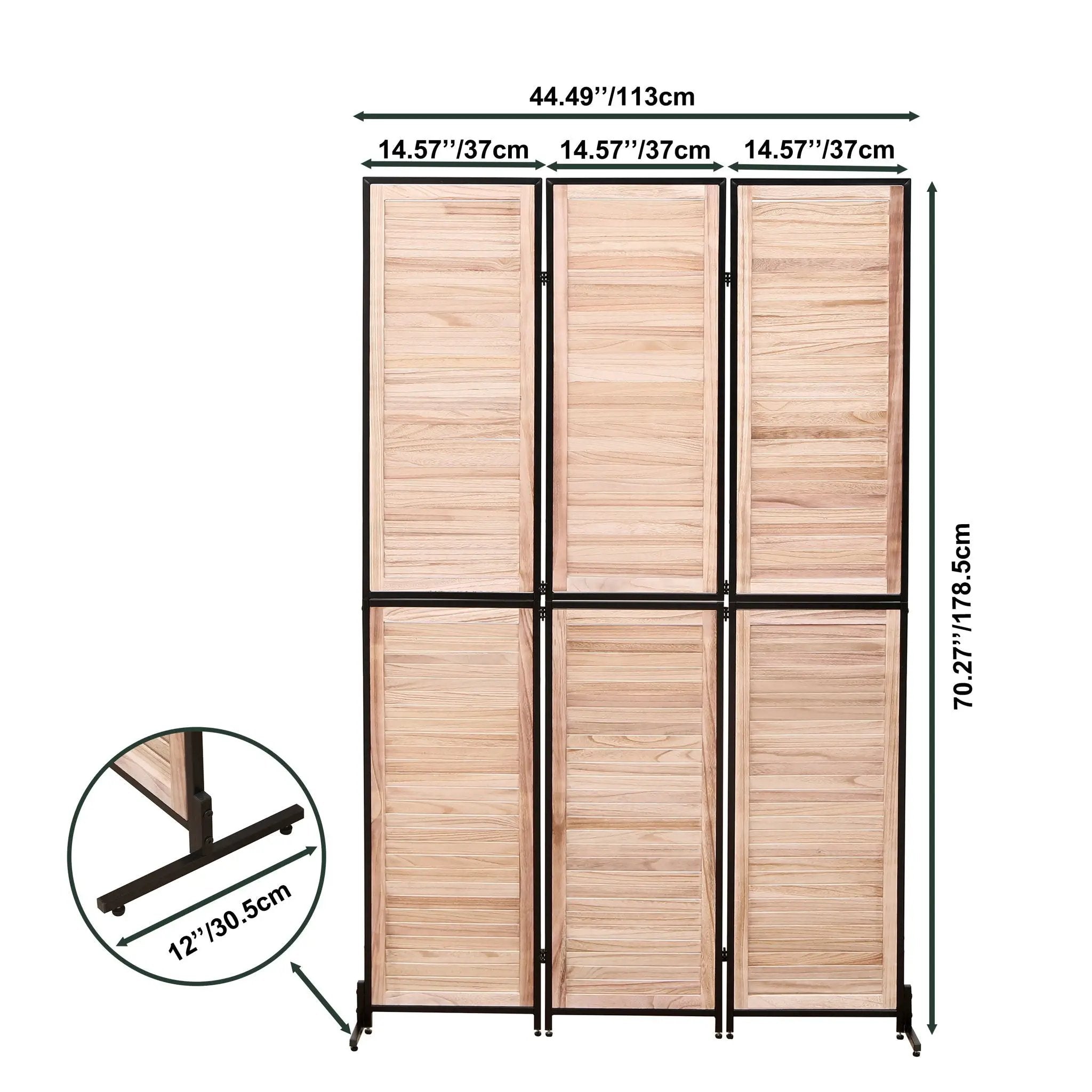 Rustic 3 Panel Room Dividers And Folding Privacy Screen by Unique Piece Furniture