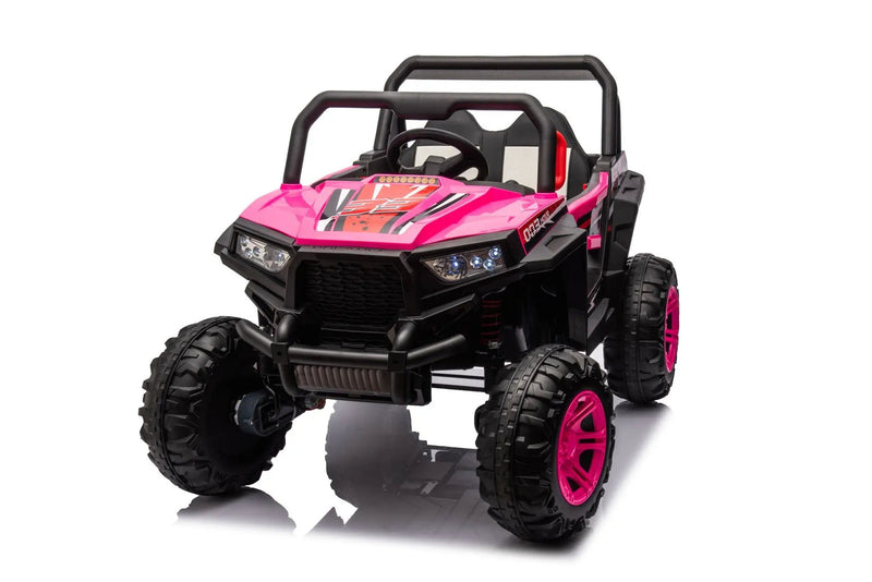 12V7A*1 30W*4 Four-Wheel Drive Seat One Button Start, Forward And Backward, High And Low Speed, Music, Front Light, Power Display, Two Doors Can Open, 2.4G R / C, Seat Belt Four Wheel Absorber by HouseOfZazla