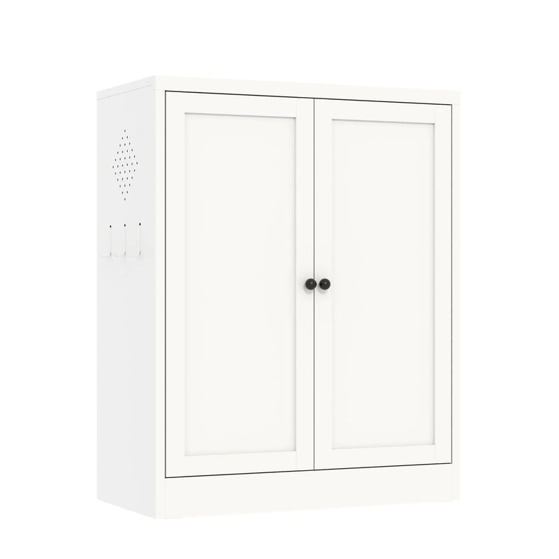Pantry Cabinet With Adjustable Shelves Freestanding Kitchen Storage Organizer - White by Unique Piece Furniture