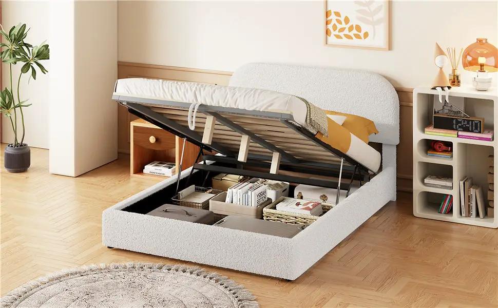 Upholstered Platform Bed With Hydraulic Storage System by HouseOfZazla