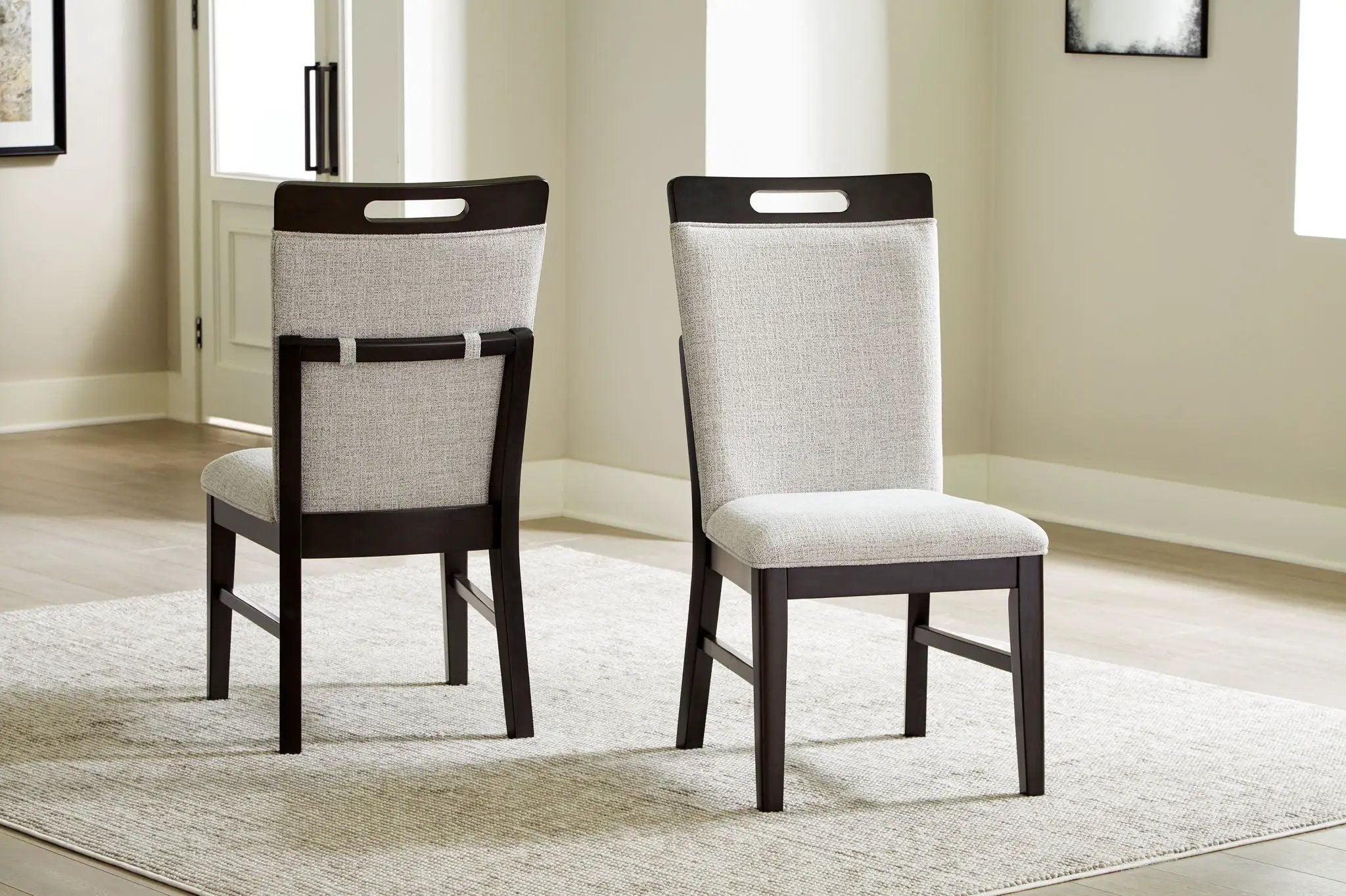Neymorton - 7 Pc. - Rectangular Extension Table, 6 Side Chairs - Dark Grayish Brown by Unique Piece Furniture