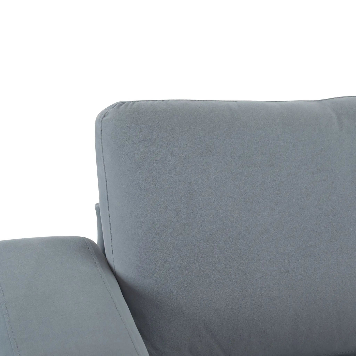 Modern Square Arm Sofa With Soft Fabric Upholstery, Deep Cushions by HouseOfZazla