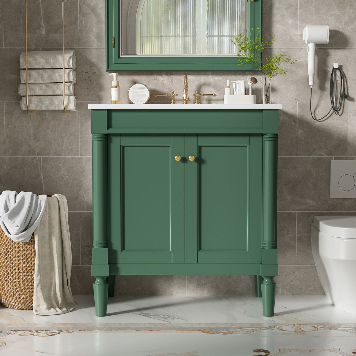 Bathroom Vanity Cabinet With Sink, Soft Close Doors, Storage Cabinet, photo 16 of 21
