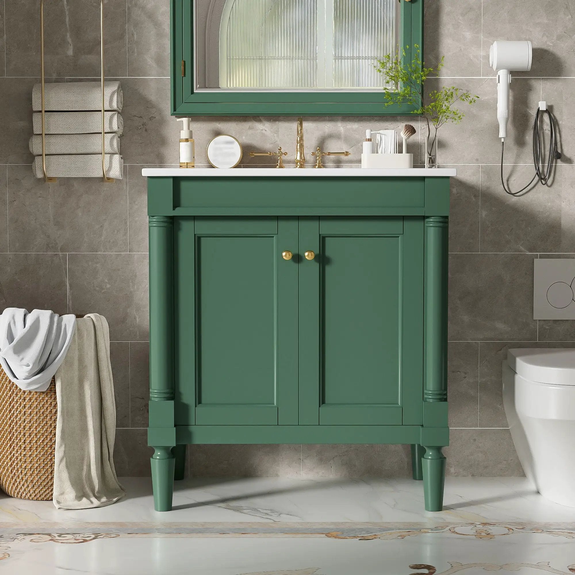 Bathroom Vanity Cabinet With Sink, Soft Close Doors, Storage Cabinet by Unique Piece Furniture