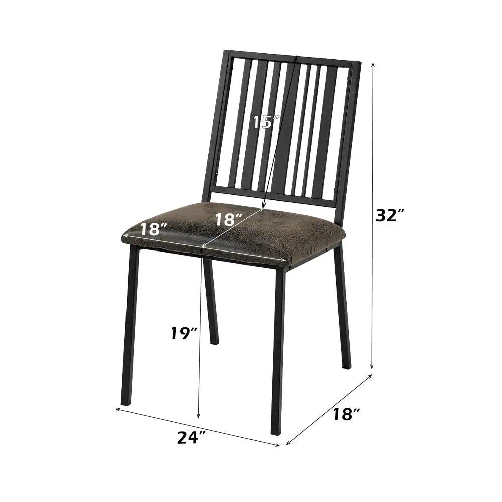 Zudora - Side Chair (Set of 2) - Synthetic Leather & Black by Unique Piece Furniture
