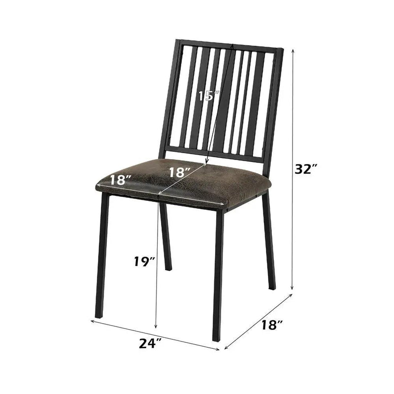 Zudora - Side Chair (Set of 2) - Synthetic Leather & Black by Unique Piece Furniture