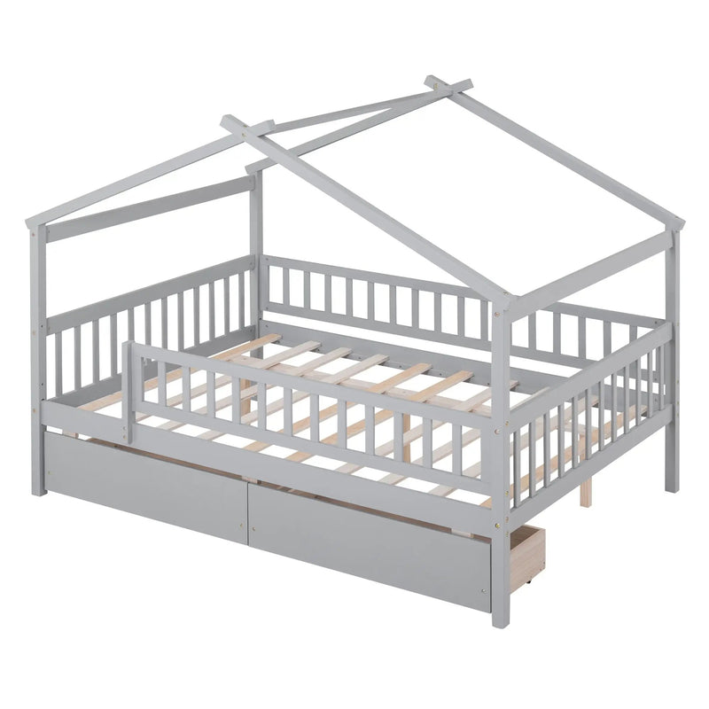 House Bed With 2 Drawers by HouseOfZazla
