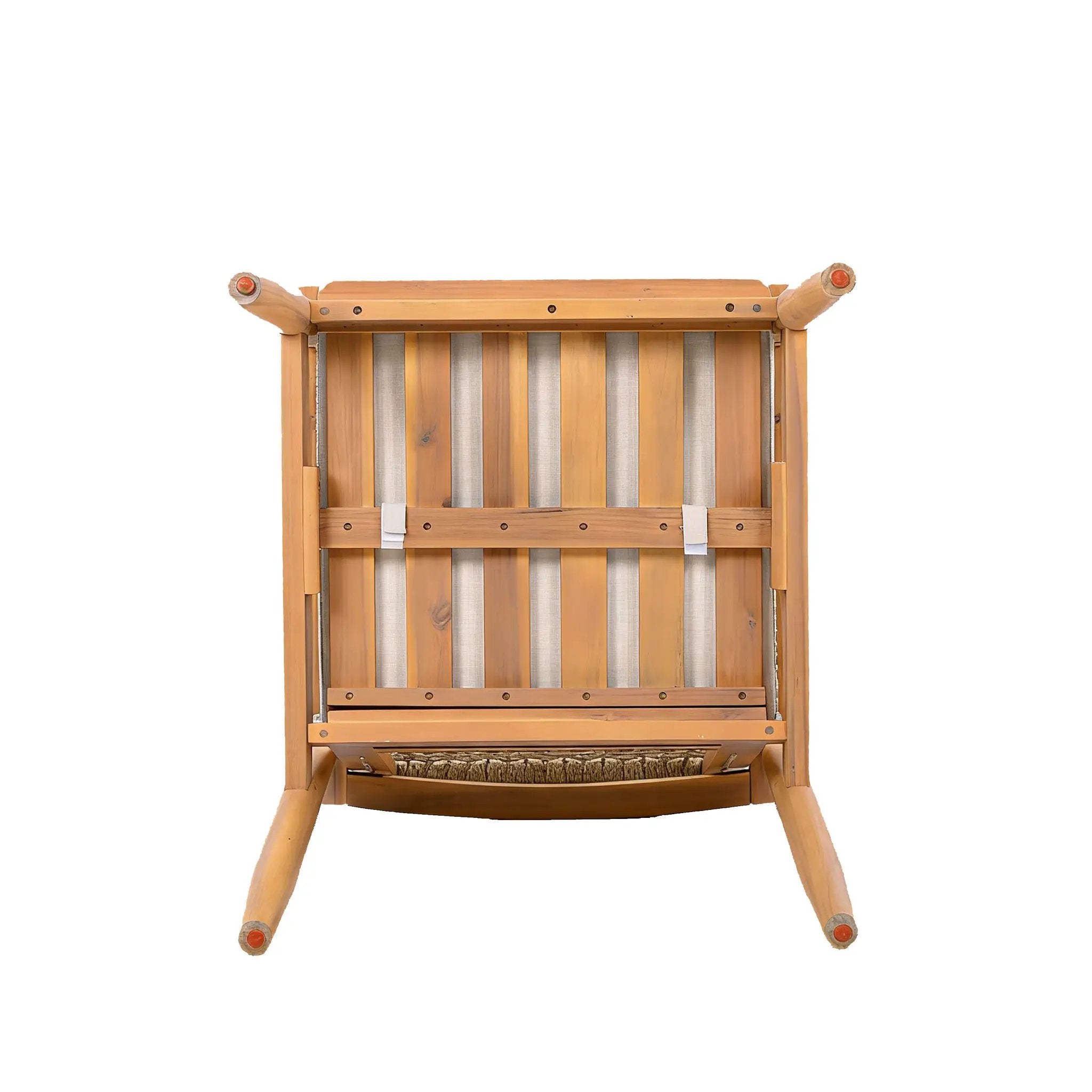 Outdoor Dining Chairs Set of 2 with Acacia Wood and Rope Design by HouseOfZazla